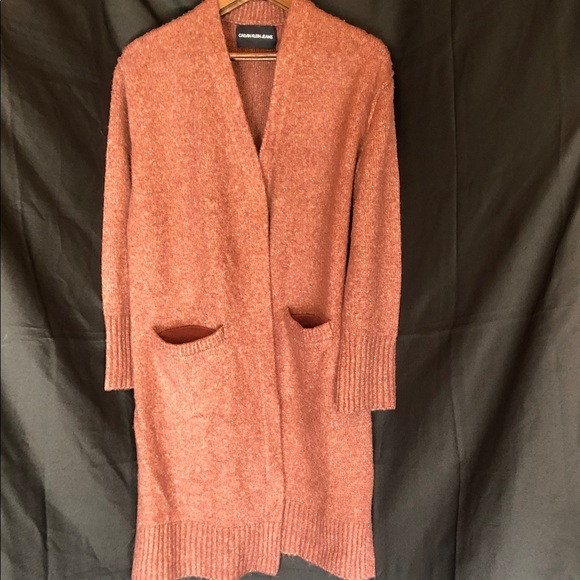 Calvin Klein Jeans Jackets & Blazers - Calvin Klein Jeans blush pink Knit long cardigan Sweater